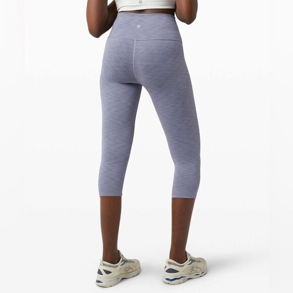 Lululemon Wunder Train High-Rise Crop 21" in Heathered Peri Purple - Picture 2 of 7